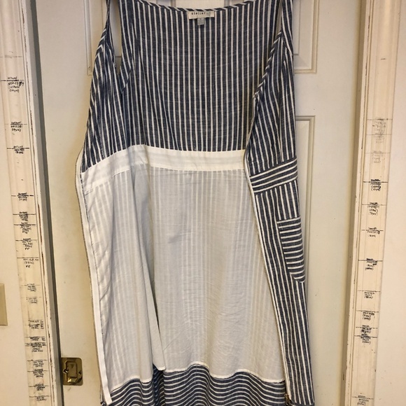 Atelier Blue Dress size 12, linen/rayon - Picture 8 of 8